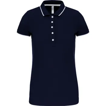 Dámské tričko Kariban Dámské kontrastní piqué polo - XS navy/white/red
