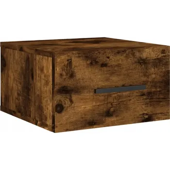 Noční stolek Závěsný noční stolek z dřevotřísky, kouřový dub, 35x3