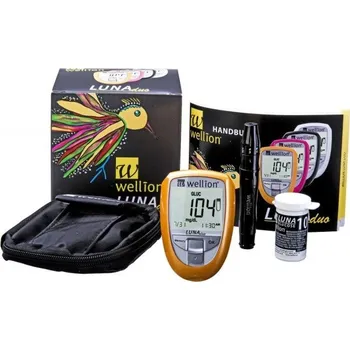 Glukometr Wellion LUNA Trio glukóza, cholesterol a kyselina močová, růžová barva