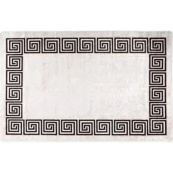 Koberec Koberec sametový s protiskluzovou podložkou, světle béžový, 80x150 cm