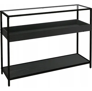 Konzolový stolek Konzole s policemi, skleněná deska