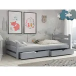 Dětská postel s úložným prostorem Max Barva dřeva: Šedá, Rozměry: 90x200