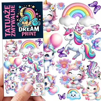 Odstranitelné tetování DOČASNÉ OMYVATELNÉ TETOVÁNÍ PRO DĚTI JEDNOROŽCI
