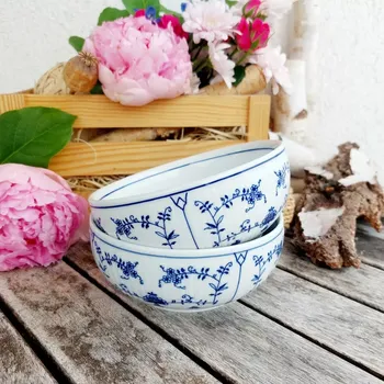 PRAHA miska 13 cm, slaměnky, Český porcelán Dubí (Porcelánová miska 2. jakost)