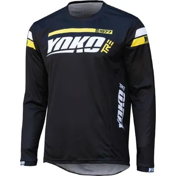 Moto kalhoty Motokrosový dres TRE (YOKO) černá/žlutá Velikost oblečení: L