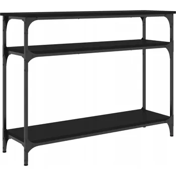 Konferenční stolek Konzolový stolek z dřevěného kompozitu, černý, 100x29x75 cm