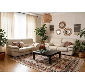 Sedací souprava Askont Genua 3 + 2 + 1 bílá