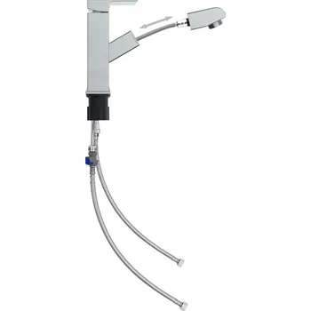 Vodovodní baterie Umyvadlová baterie s vytahovací hubicí, chrom, 157x172 mm, Nerezová Ocel