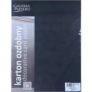Barevný papír OZDOBNÝ KARTON A4 250G GALERIA PAPIERU 20 KS MILLENIUM ČERNÝ