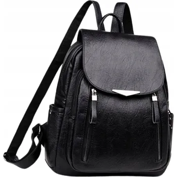 Městský batoh Batoh černý voděodolný elegantní kožený přes rameno kožený městský dámský