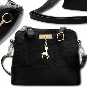 Kabelka Taška kabelka přes rameno EdiBazzar eko kůže černá