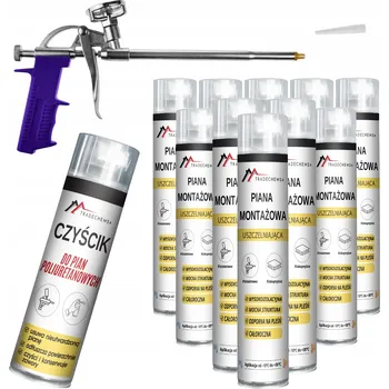 Montážní pěna MONTÁŽNÍ SADA PISTOLOVÁ PĚNA 750 ML PĚNA + ČISTIČ + PISTOLE