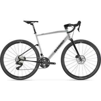 Silniční kolo Skladem Kolo BASSO Tera gravel, GRX 610 2x12, Microtech MX25, silver, 2025 (ZDARMA Doprava + Dárek)