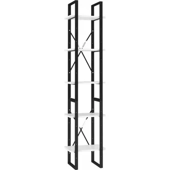 Knihovna Regál na knihy, industriální styl, bílý, 40x30x105 cm, 40x30x70 cm, dřevotříska