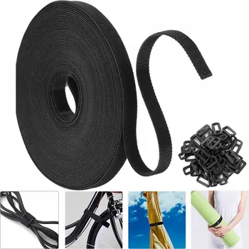 SILNÁ SUCHÝ ZIP PÁSKA 10 M * 2 cm ČERNÁ s přezkou 50