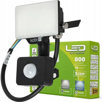 LED Reflektor Halogen s Pohybovým a Soumrakovým Čidlem 10W 4000K IP54 LLS