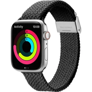 Řemínek na hodinky DUX DUCIS řemínek MIXTURE II strečový pletený pro Apple Watch 42 / 44 / 45 mm černý