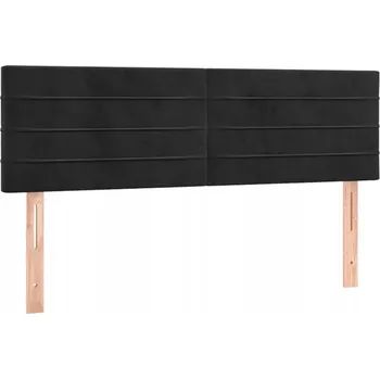 Klasické čelo postele s nastavitelnou výškou, černé, 144x5x78/88 cm