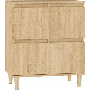 Komoda Klasická skříňka z eukalyptového dřeva, dub sonoma, 60x35x70 cm