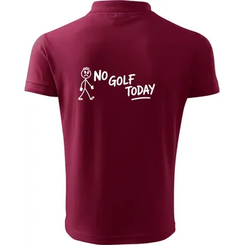 Pánská košile No Golf Today - Polokošile pánská Pique Polo 203 - 4XL ( Garnet )