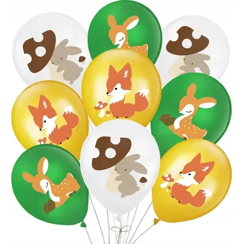 Balónek BALÓNKY LESNÍ ZVÍŘÁTKA Sada 9 ks Latexové NA NAROZENINY