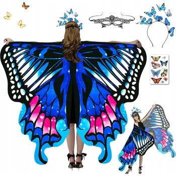 Karnevalový kostým MOTÝLÍ KŘÍDLA PRO DĚTI KOSTÝM KARNEVALOVÝ PŘEVLEK MOTÝL 168 x 140 Cm