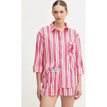Dámská košile Bavlněná pyžamová košile Juicy Couture JCYPT126853 růžová 42A, vel. XS