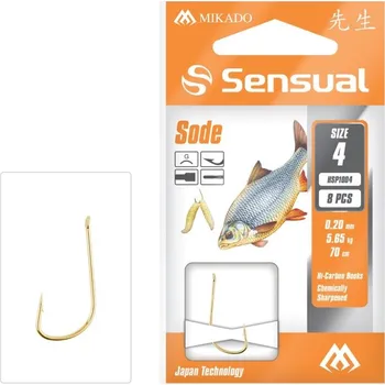 Rybářský háček 8ks Hotový Návazec Mikado Sensual Sode Vel. 12 Vlasec 0,12mm 70cm