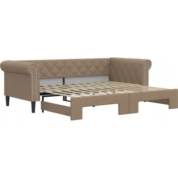 Pohovka Rozkládací pohovka s funkcí spaní cappuccino 235 x 100 x 68 cm