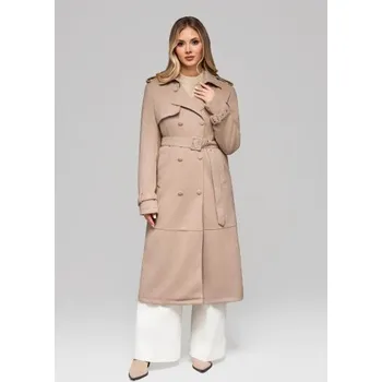 Dámský kabát Dámský trenčkot LARICA OW-COLC-0107 v2 – béžový