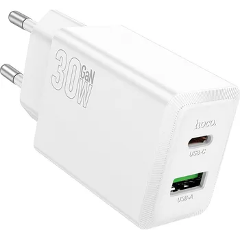 Nástěnná nabíječka HOCO USB A + typ C PD QC3.0 AFC 3A 30W N71 bílá
