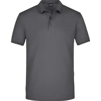 James & Nicholson Pánské elastické piqué polo - S graphite
