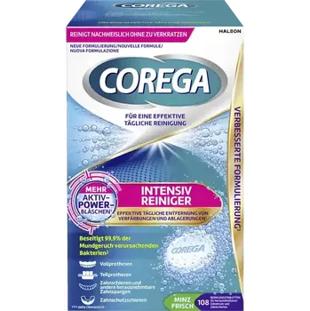Péče o zubní náhradu Corega Tablety pro intenzivní čištění 108 kusů