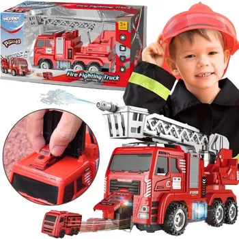 autíčko Interaktivní hasičské auto WOOPIE s pohyblivým žebříkem