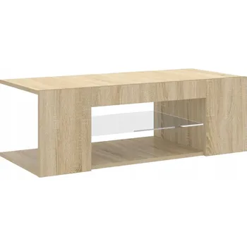 Televizní stolek TV stolek s RGB LED osvětlením Dub Sonoma 90x39x30 cm