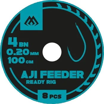 8ks - Hotový Návazec Mikado Aji Feeder 100cm 0,18mm Vel. 6 BN