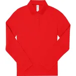 B&C Collection Dámské piqué polo s dlouhým rukávem - XS red (01W46200400)