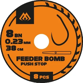 8ks - Hotový Návazec Mikado Feeder Bomb Rig Push Stop 0,20mm/38cm Vel. 10