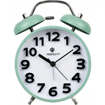 Budík KŘEMÍKOVÝ BUDÍK S PLYNULÝM A TICHÝM CHODEM PERFECT TBD11502 ZELENÝ