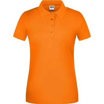 Dámské tričko James & Nicholson Dámské pracovní bio piqué polo - XL orange