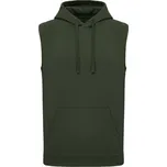 Kariban Unisex mikina s kapucí bez rukávů - M sporty khaki