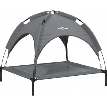 Pelíšek pro psa Pelíšek pro psa s baldachýnem, antracitový, 90x81x81 cm, tkanina Oxford,