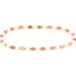 Náramek 7 Angelic Eyes se zlatými kuličkami, turmalíny a říčními perlami ZLNA1520F + Dárek zdarma