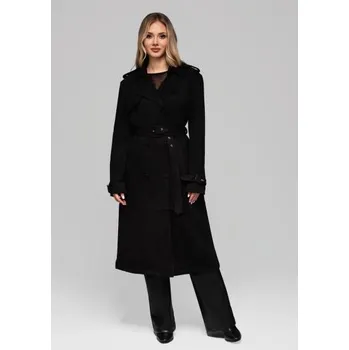 Dámský kabát Dámský trenčkot LARICA OW-COLC-0107 v1 – černý