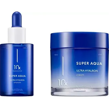 Pleťový krém SUPER AQUA Ultra Hyalron Duo Set (Ampoule & Cream) - Hydratační sada s kyselinou hyaluronovou (ampule + krém)