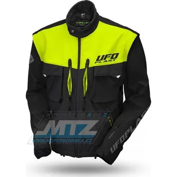 Moto bunda Vesta/bunda Enduro Taiga (UFO) černá/žlutá Velikost oblečení: L