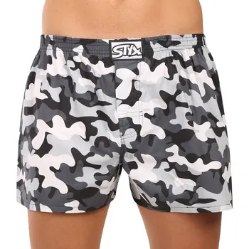 Pánské oblečení Pánské trenky Styx art klasická guma maskáč šedý (A1952) XXL Možnost vrácení zboží ZDARMA do 120 dnů!