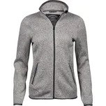 TEE JAYS Dámská melanžová pletená fleecová bunda - M grey melange