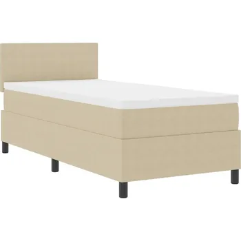 Postel Postel Box Spring s nastavitelným čelem, světle šedá, 203x80x88 cm