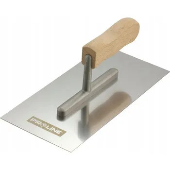 Nerezová špachtle 270*130mm hladká, dřevěná rukojeť, otevřená hliníková montáž